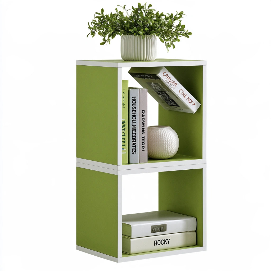 Bücherregal, mit klarer Formgebung, Farbe: grün