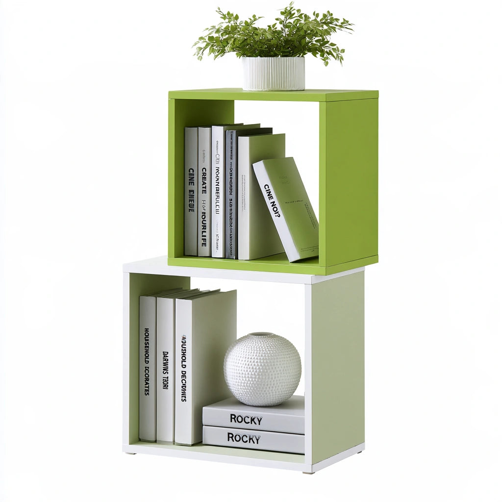 Bücherregal, mit klarer Formgebung, Farbe: grün